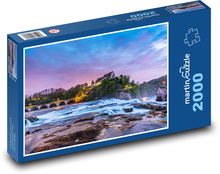 Švýcarsko - Rýnské vodopády Puzzle 2000 dílků - 90 x 60 cm