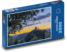 Deutschland – Schloss Trifels bei Sonnenuntergang Puzzle 2000 Teile - 90 x 60 cm
