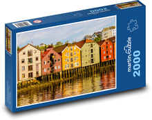 Norwegen - Häuser Puzzle 2000 Teile - 90 x 60 cm
