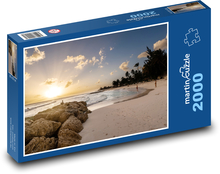 Západ slunce na pláži Puzzle 2000 dílků - 90 x 60 cm