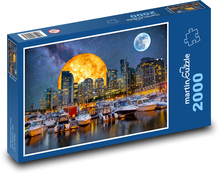 Vancouver v noci, Kanada Puzzle 2000 dielikov - 90 x 60 cm
