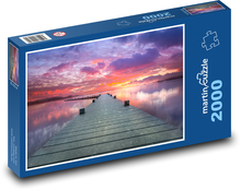 Molo morskie o zachodzie słońca Puzzle 2000 elementów - 90x60 cm