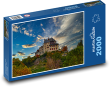 Večerné svetlo nad hradom Puzzle 2000 dielikov - 90 x 60 cm