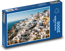 Bílé město nad mořem - Santorini Puzzle 2000 dílků - 90 x 60 cm