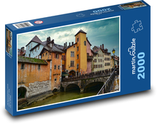 Historische Stadt mit bunten Häusern Puzzle 2000 Teile - 90 x 60 cm