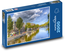 Holandské mesto na vode Puzzle 2000 dielikov - 90 x 60 cm
