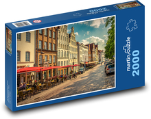 Německo - Lübeck, kavárny Puzzle 2000 dílků - 90 x 60 cm