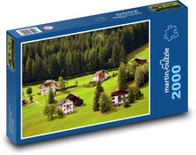 Alpská stavení Puzzle 2000 dielikov - 90 x 60 cm