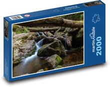 Příroda, kameny, vodopád Puzzle 2000 dílků - 90 x 60 cm