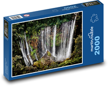 Tropikalne wodospady w dżungli Puzzle 2000 elementów - 90x60 cm