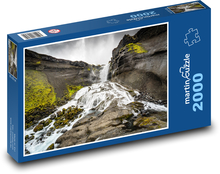 Island - vodopády Puzzle 2000 dílků - 90 x 60 cm