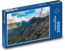 Horská krajina a útesy Puzzle 2000 dílků - 90 x 60 cm