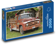 Staré hasičské auto Puzzle 2000 dielikov - 90 x 60 cm