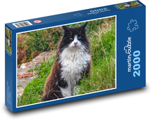 Katze im Gras Puzzle 2000 Teile - 90 x 60 cm