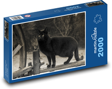 Čierna mačka Puzzle 2000 dielikov - 90 x 60 cm