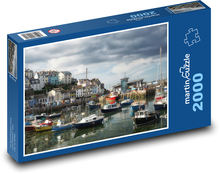 Přístav, lodě Puzzle 2000 dílků - 90 x 60 cm