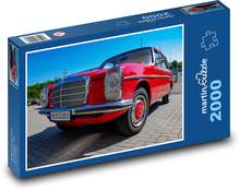 Červené retro auto Puzzle 2000 - 90x60 cm