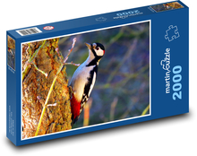 Pták - Datel  Puzzle 2000 dílků - 90 x 60 cm