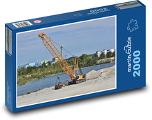 Bagger - Kran Puzzle 2000 Teile - 90 x 60 cm