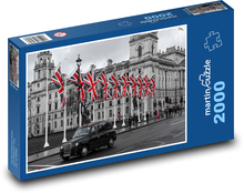 Velká Británie - Londýn, taxi Puzzle 2000 dílků - 90 x 60 cm