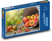 Jablká - jeseň, listy Puzzle 2000 dielikov - 90 x 60 cm