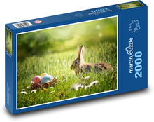 Easter bunny - eggs, Easter Puzzle 2000 pieces - 90 x 60 cm