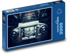 Fotoaparát - hľadáčik, zima Puzzle 2000 dielikov - 90 x 60 cm