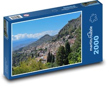Stadt - Gebäude, Berge Puzzle 2000 Teile - 90 x 60 cm
