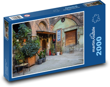 Courtyard - plants, building Puzzle 2000 pieces - 90 x 60 cm