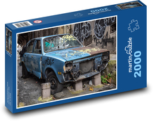 Vrak auta, šrot Puzzle 2000 dílků - 90 x 60 cm