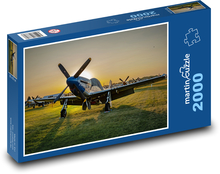 Samolot na łące Puzzle 2000 elementów - 90x60 cm
