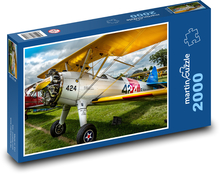 Letadlo - klasický starý letoun Puzzle 2000 dílků - 90 x 60 cm