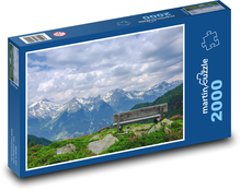 Alpy - vyhlídkové místo Puzzle 2000 dílků - 90 x 60 cm