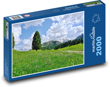Alpské lúky - rozkvitnutá lúka Puzzle 2000 dielikov - 90 x 60 cm