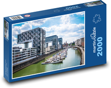 Domy dźwigowe - port, statki Puzzle 2000 elementów - 90x60 cm