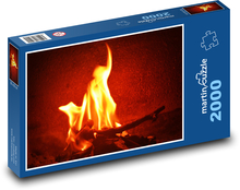 Oheň - plamene, červená Puzzle 2000 dielikov - 90 x 60 cm