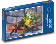 Púpava - kvetina, jar Puzzle 2000 dielikov - 90 x 60 cm