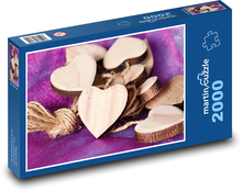 Wooden heart Puzzle 2000 pieces - 90 x 60 cm