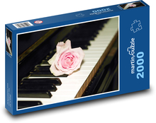 Piano, rose, flower Puzzle 2000 pieces - 90 x 60 cm