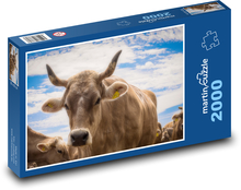 Krava - farma, dobytok Puzzle 2000 dielikov - 90 x 60 cm