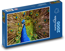 Pfau - Federn, Tier Puzzle 2000 Teile - 90 x 60 cm