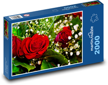 Rosenstrauß - Blume, Geschenk Puzzle 2000 Teile - 90 x 60 cm