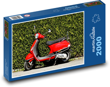 Červená vespa - moped, jízda Puzzle 2000 dílků - 90 x 60 cm
