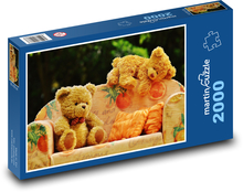 Plyšový medvídek - gauč, roztomilý Puzzle 2000 dílků - 90 x 60 cm