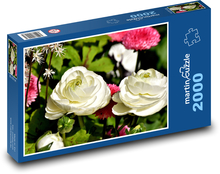 Pryskyřník - květina, zahrada Puzzle 2000 dílků - 90 x 60 cm