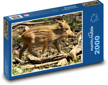 Ferkel - Wildschwein, Ferkel Puzzle 2000 Teile - 90 x 60 cm