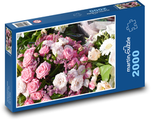 Rosenstrauß rosa Puzzle 2000 Teile - 90 x 60 cm