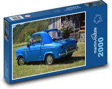 Blue small car Puzzle 2000 pieces - 90 x 60 cm