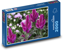 Lila Blume - Eindringling, Garten Puzzle 2000 Teile - 90 x 60 cm