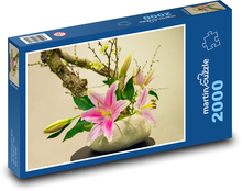 Blumenarrangement - Lilien, Blumensträuße Puzzle 2000 Teile - 90 x 60 cm